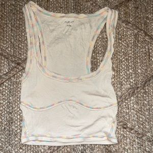 Out From Under Rainbow Stitch Tank NWOT